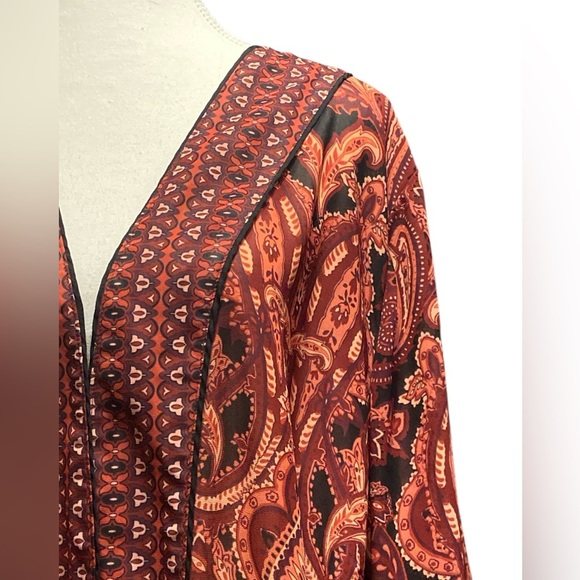 Roamen rust and black lightweight/sheer  duster size XL - Picture 5 of 7